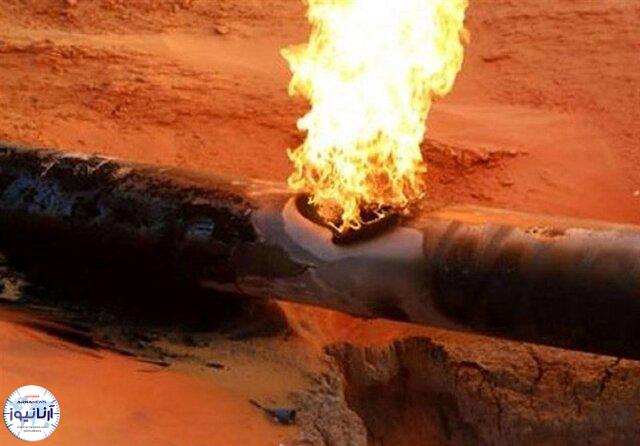 انفجار لوله خط انتقال گاز در خرمبید